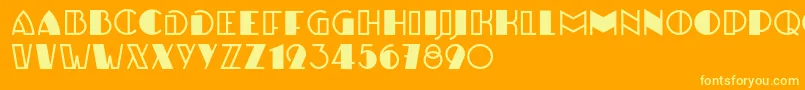 Шрифт UlbrichtRegular – жёлтые шрифты на оранжевом фоне