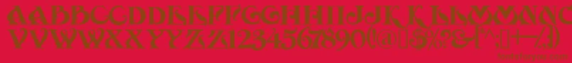 Fonte MoulinRouge – fontes marrons em um fundo vermelho