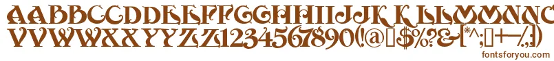 MoulinRouge Font – Brown Fonts on White Background