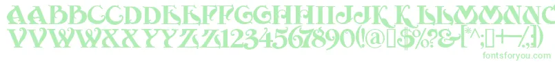 MoulinRouge Font – Green Fonts on White Background