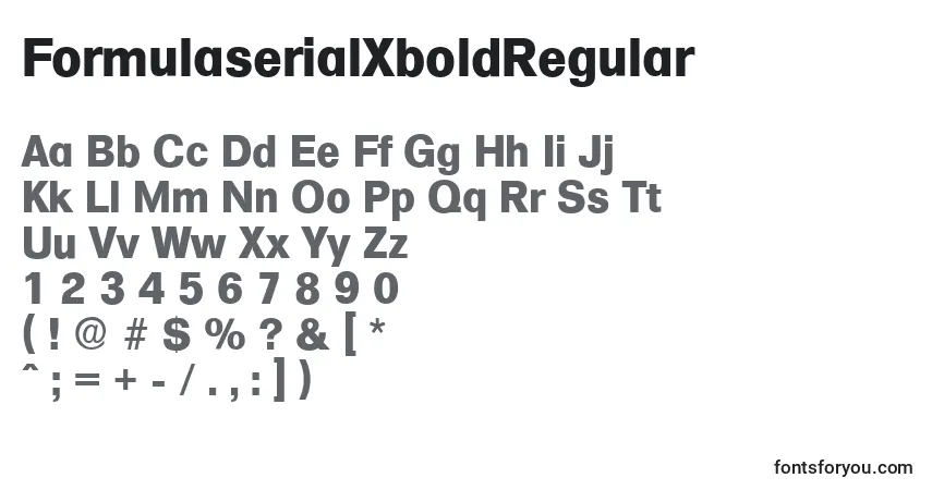 Шрифт FormulaserialXboldRegular – алфавит, цифры, специальные символы