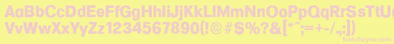 FormulaserialXboldRegular Font – Pink Fonts on Yellow Background