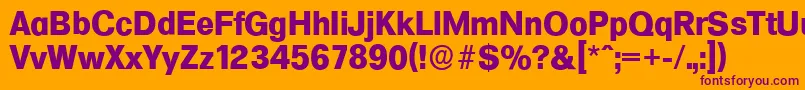 FormulaserialXboldRegular Font – Purple Fonts on Orange Background