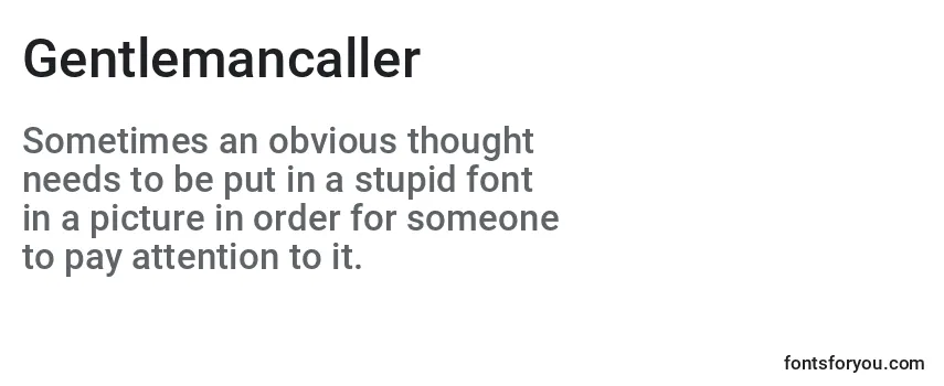 Review of the Gentlemancaller Font