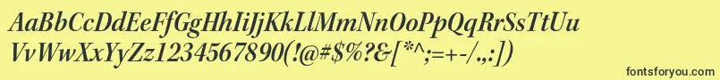 KeplerstdSemiboldscnitsubh Font – Black Fonts on Yellow Background