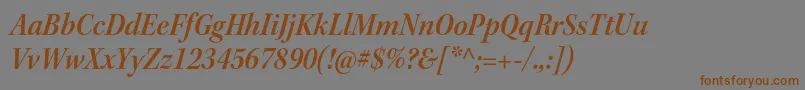 KeplerstdSemiboldscnitsubh Font – Brown Fonts on Gray Background