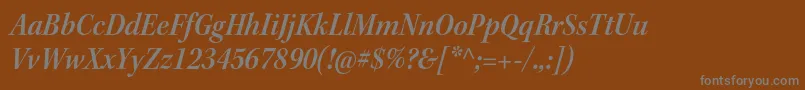 KeplerstdSemiboldscnitsubh Font – Gray Fonts on Brown Background