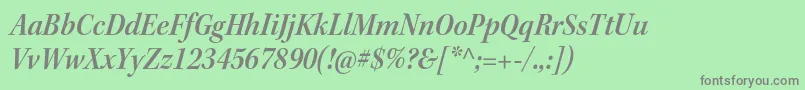 KeplerstdSemiboldscnitsubh Font – Gray Fonts on Green Background