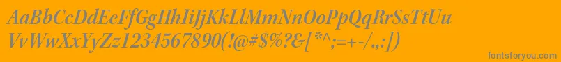 KeplerstdSemiboldscnitsubh Font – Gray Fonts on Orange Background