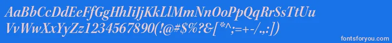 KeplerstdSemiboldscnitsubh Font – Pink Fonts on Blue Background