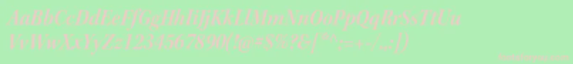 KeplerstdSemiboldscnitsubh Font – Pink Fonts on Green Background