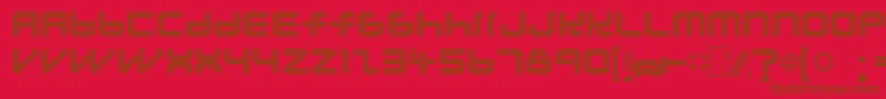 Lunasol-fontti – ruskeat fontit punaisella taustalla