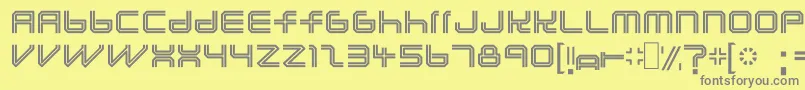 フォントLunasol – 黄色の背景に灰色の文字