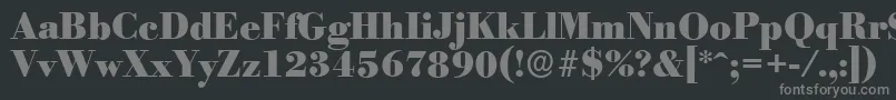 Шрифт BodoniserialHeavyRegular – серые шрифты на чёрном фоне