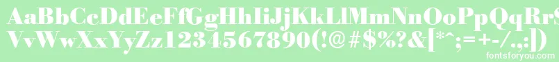 BodoniserialHeavyRegular Font – White Fonts on Green Background