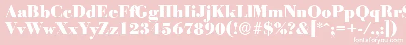BodoniserialHeavyRegular Font – White Fonts on Pink Background