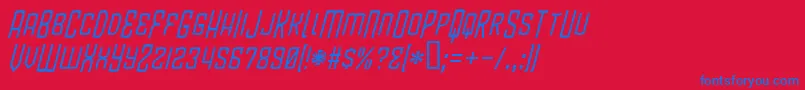 BlamdudeBbItalic Font – Blue Fonts on Red Background