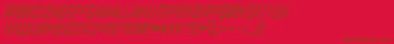 BlamdudeBbItalic Font – Brown Fonts on Red Background