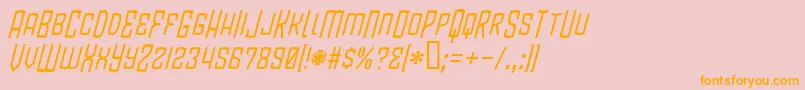 BlamdudeBbItalic Font – Orange Fonts on Pink Background