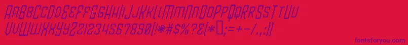 BlamdudeBbItalic Font – Purple Fonts on Red Background