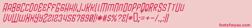 BlamdudeBbItalic Font – Red Fonts on Pink Background