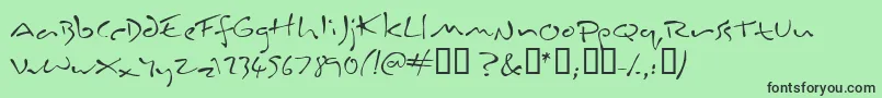 Inkburro Font – Black Fonts on Green Background