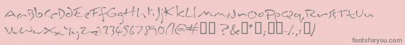 Inkburro Font – Gray Fonts on Pink Background