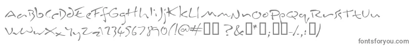 Inkburro Font – Gray Fonts on White Background