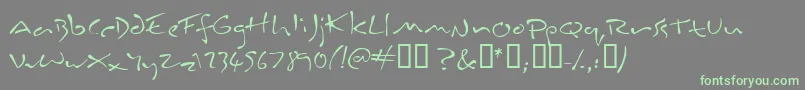 Inkburro Font – Green Fonts on Gray Background