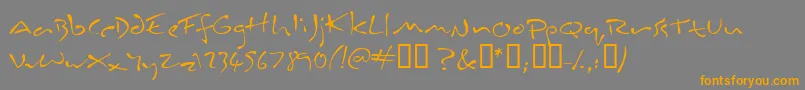 Inkburro Font – Orange Fonts on Gray Background