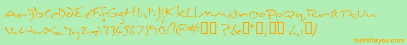 Inkburro Font – Orange Fonts on Green Background