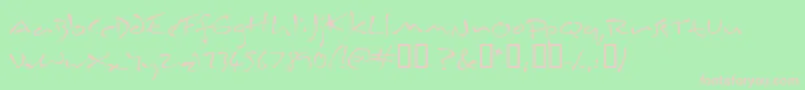Inkburro Font – Pink Fonts on Green Background