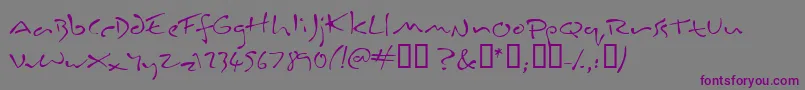 Inkburro Font – Purple Fonts on Gray Background