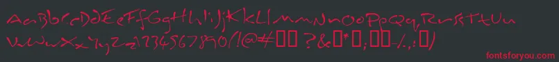 Inkburro Font – Red Fonts on Black Background