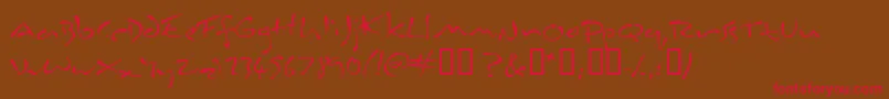 Inkburro Font – Red Fonts on Brown Background