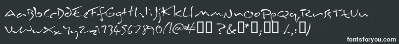 フォントInkburro – 白い文字