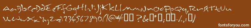 Inkburro Font – White Fonts on Brown Background