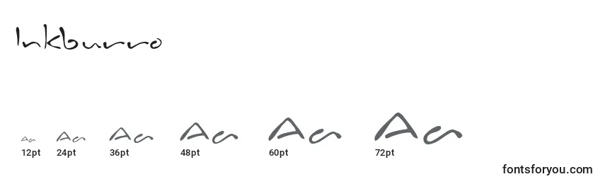 Inkburro Font Sizes