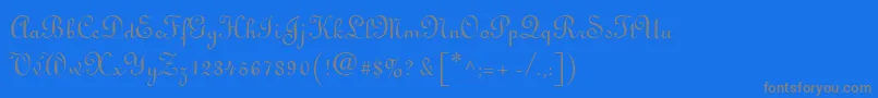 fuente Linoscript – Fuentes Grises Sobre Fondo Azul