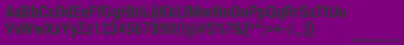 フォントRobotoCondensedBold – 紫の背景に黒い文字