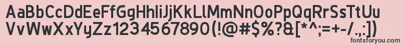 Шрифт DeLuxeNextBold – чёрные шрифты на розовом фоне