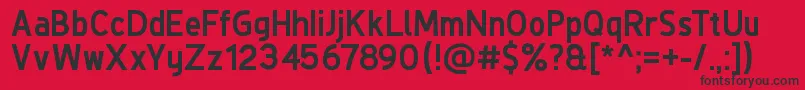 DeLuxeNextBold-Schriftart – Schwarze Schriften auf rotem Hintergrund