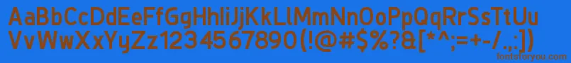 DeLuxeNextBold Font – Brown Fonts on Blue Background