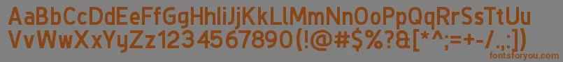 DeLuxeNextBold Font – Brown Fonts on Gray Background