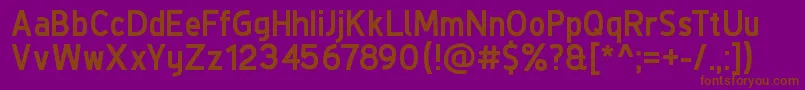 Шрифт DeLuxeNextBold – коричневые шрифты на фиолетовом фоне