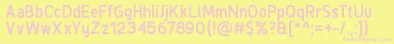 DeLuxeNextBold Font – Pink Fonts on Yellow Background
