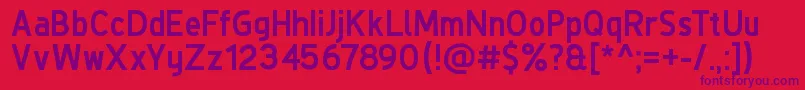 DeLuxeNextBold Font – Purple Fonts on Red Background