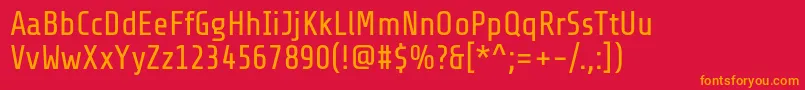 ShareTech Font – Orange Fonts on Red Background