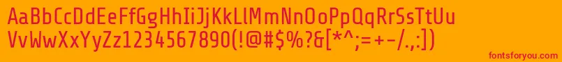 ShareTech Font – Red Fonts on Orange Background