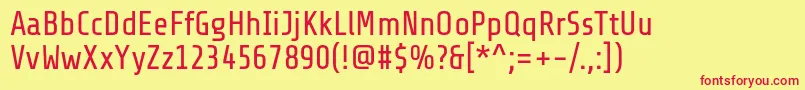 ShareTech Font – Red Fonts on Yellow Background